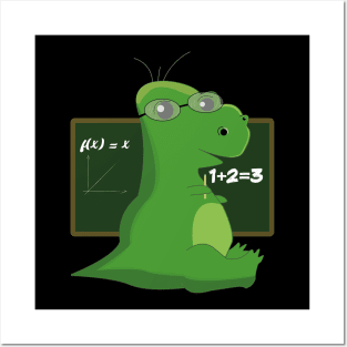 Dinosaur Nerd Geek Glasses Teacher Posters and Art